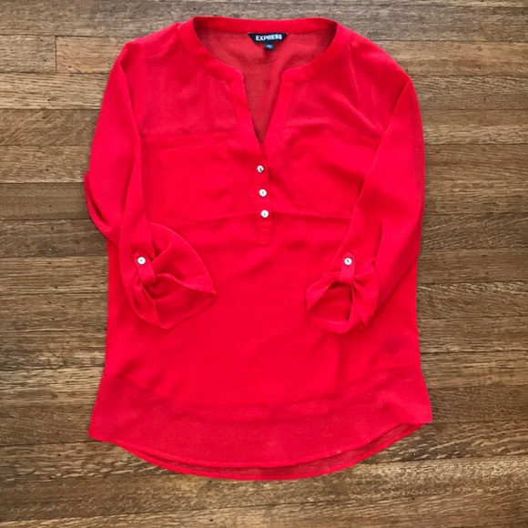 Express Tops - Red Express shirt